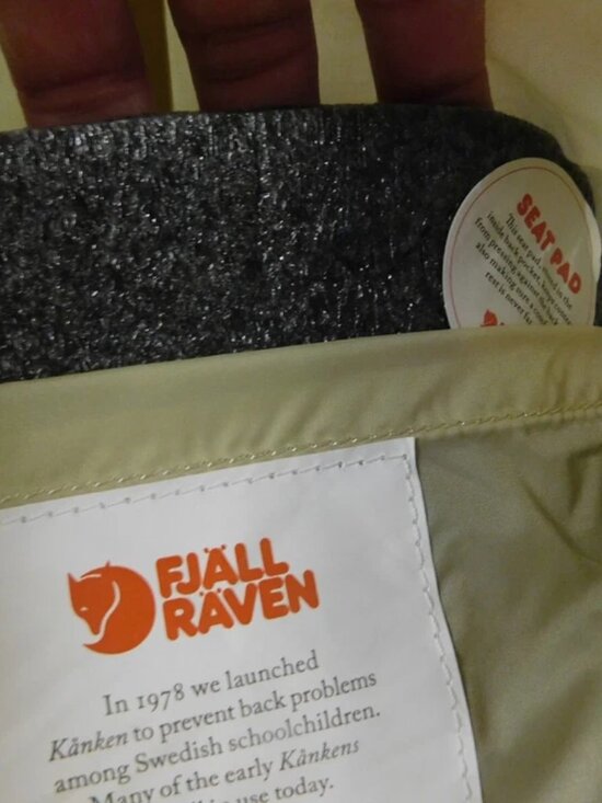 Fjallraven Kanken Sling Backpack Bag with Seat Cusion Khaki Cream Color
